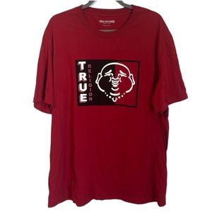 True Religion Graphic Tee Shirt Retro Box Buddha Face Soft Lightweight Men’s 3XL